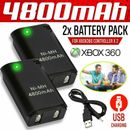 1/2/4 un cable cargador de batería para controlador inalámbrico Microsoft Xbox 360 negro