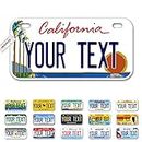 InkMyPlate Personalized California Beach Small License Plate | Bike 6x3 inch | Select from All 50 States | 3 Sizes | Custom License Plates for Kids Bicycles | Power Wheels | USA Thick .040 Aluminum