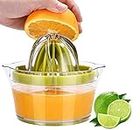 Hand Press Juicer Machine, Manual Orange Juicer and Professional Citrus Juicer for Orange Juice Pom Lime Lemon Juice, Commercial Lemon Squeezer and Orange Crusher, Easy to Clean, Orange