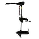 26 LBS Thrust 8 Speed Electric Outboard Trolling Motor for Fishing Boats Saltwater Transom Mounted with Adjustable Handle, 12V 28" Shaft
