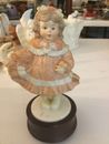 Music Box DANCING GIRL, Pink and White,  6 1/2"  !!! WORKS !!!