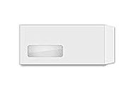 White Window Envelopes 10 x 4.5 | Office Envelopes for Letter, A4 Documents (75)