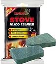 Trollull - Lot de 2 tampons de nettoyage pour vitre de poêle ou cheminée