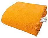 SOFTSPUN Microfiber Bath & Hair, Care Towel Set of 1 Piece, 70x140 Cms 340 GSM (Orange). Super Soft & Comfortable, Quick Drying, Ultra Absorbent in Large Size.
