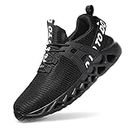 Safety Shoes for Mens Womens Steel Toe Shoes Lightweight Puncture Proof Slip Resistant Sneakers Industrial & Construction Anti-Puncture Ultralight Breathable Comfortable Work Shoes Sneakers