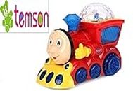 TEMSON Kids Bump and Go Musical Engine Truck Train with 4D Light and Sound Toy [Multicolour]