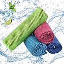 LAITER 4pcs Serviettes Rafraichissantes pour Sport 100 x 30 cm Cooling Towel en Microfibre Séchage Rapide Serviette de Refoidissment Instantanée pour Fitness Gym Yoga
