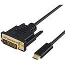 DLH - MOBILE ACCESSORIES Cable USB-C macho a DVI macho, longitud 1,8 m, color negro