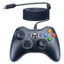 OSTENT Wired Controller Gamepad Compatible for Microsoft Xbox 360 Console PC Computer Video Game Color Black