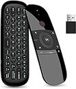 COOLCOLD Mini Wireless Keyboard 3D Air Fly Mouse Remote Control Learning 2.4GHz for Smart Android TV Box/Smart TV/PC/Projector/HTPC/Xbox/Raspberry Pi 3 etc., Black (Black)
