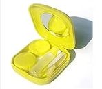 Diversity Land Contact lens Case Inserter Remover soft Tip Applicator Tweezer Storage Case (Yellow)