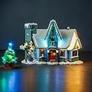 Led Licht Set für Lego 10293 Santa’s Visit (Kein Lego), Dekorationsbeleuchtungsset für Lego Creator Besuch des Weihnachtsmanns Kreative Spielzeug