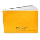 Ashton and Wright Revision Cards Book - Gummed Spine - 14.9 x 10.8cm - 50 Sheets - Yellow Mottled Cover - Single Book