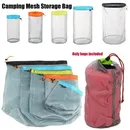 1 pc Laundry Outdoor Bag Ultralight Mesh Stuff Sack Camping Sports Drawstring Storage Bag Hiking