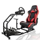 Dardoo Simulation Cockpit Advanced Driving Rig Sim with Seat Compact Sim Racing Stand Support for G29 G923 and G920, Thrustmaster，T80，T150，T300RS
