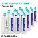 ELEMENT Bite Registration Material REGULAR Set 16 x 50ML Cartridges Dental PVS