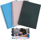 3 piezas Cuadernos en espiral de PVC Cubierta frontal trasera Tamaño A4 forrados 50 páginas Almohadillas de escritura