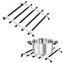 2Pcs Stainless Steel Trivet, Kitchen Stainless Steel Trivet Stand With Anti Slip Base Heat Resistant Kitchen Worktop Stand Worktop Protector For Hot Pans Heatproof Kitchen Accessories