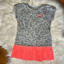 ADIDAS - Size 3T girl's grey leopard print dress with tulle tutu skirt