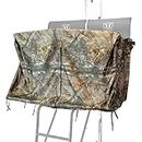 Hawk 2 Man Ladder Blind Kit, Durable Hunting Archery Concealing Camo 10' x 45" Weatherproof Treestand Accessory Cover, Compatible with 2-Person Big Denali & Sasquatch Ladderstands