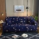 House of Quirk Universal Single Seater Sofa Cover Big Elasticity Cover for Couch 140 GSM Sofa Slipcover (Dark Blue Butterfly, 90-145cm)