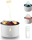 Humidifier, Large 300ML Capacity, Waterless Auto-Off and Timer, with Flame and Volcano Atomization Modes, Volcano Aromatherapy Diffuser for Bedroom, Office or Yoga (Ultrasonic Volcano)