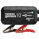 NOCO GENIUS10AU, 10A Smart Battery Charger, 6V and 12V Portable Car Battery Charger, Battery Maintainer, Trickle Charger and Desulfator for Automotive, Motorcycle, Motorbike, AGM and Lithium Batteries