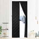 Upgraded Magnetic Thermal Insulated Door Curtain,Thicken Polyester Fiberfill & Thicker Oxford Fabric,Temporary Door Draft Stopper,Folding soundproof Curtains,Accordion Doors Interior Insulation Cover
