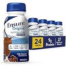 Ensure Original Nutrition Shake with Fiber, 9g High-Quality Protein, Meal Replacement Shakes, Chocolate, 8 Fl Oz, Pack of 24