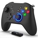 XASLA Wireless Gaming Controller, Dual-Vibration Joystick Gamepad Computer Game Controller for PC Windows 7/8/10/11, PS3, Switch- Black