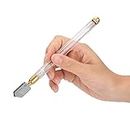 MGMACHINE WITH U 7.1 inch Tungsten Carbide Plastic Handle Compact Design Glass Cutter Tool, Professional Oil Feed Cutter, Diamond for Glass Mineral Cutting
