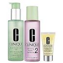 Clinique 3-Step Skin Care System For Skin Types 1 2 Dry to Dry Combination