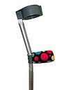 Crutch Handle Padded/Pad Covers (Set of 2) - Selection of Colours Designs Free P&P (Black Multi Spot)