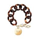 ICE - Jewellery - Chain Bracelet - Tortoise - Bracelet Mailles XL de Couleur pour Femmes Fermé d'Une Médaille Dorée (020995)