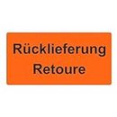 Warnetiketten/Versandaufkleber "Rücklieferung Retoure" auf Rolle - 100 x 50 mm - 500 Stück
