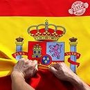 Anley Rip-Proof Double Sided 3-Ply Spain Flag 3x5 Ft - Canvas Header and Wrinkle Resistant - The Longest Lasting Spainish National Flags 3X5 Ft