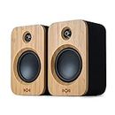 House of Marley Get Together Duo Bluetooth Bookshelf Speakers - Sustainably Crafted, wireless Turntable speaker, Mains Powered or 25 Hours Battery Life, Aux in, High Definition - Amazon Exclusive