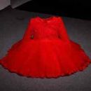 New Girl Dresses Clothes Lace Party Birthday Ball Gown Baby Children Long Sleeve