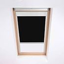 Skylight Blinds For VELUX Roof Windows - Blackout Blind - Black - Silver Aluminium Frame (CK02)