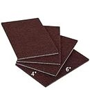 Large Felt Furniture Pads 6" x 4" Set of 4 Cut Furniture Felt Pads Sheets Brown Self Adhesive Anti Scratch Heavy Duty 5mm Thick Floor Protector for Hardwood Floorfor Hardwood Floor