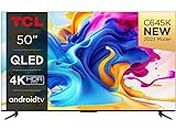 TCL 50C645K 50" QLED 4K Ultra HD HDR Android Smart TV (Google Assistant, Freeview Play, Dolby Atmos, Dolby Vision, HDR10+, 120Hz Game Accelerator, Motion Clarity) (50")