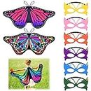 Coopay 9 Pieces Kids Butterfly Costume Fairy Butterfly Wings Masquerade Masks Christmas Halloween Girls Dress Up Pretend Play