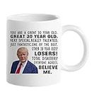 Donald Trump Mug, 30th Birthday Gifts for Men Women, Funny 30 Year Old Gift Coffee Mug, 1994 30th Birthday Mugs for Him, Her, Uncle, Brother, Husband, Friend, Novelty Prank Gift 11 oz Tea Cup (30th)