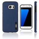 Lilware Smooth Armor Hard Plastic Case for Samsung Galaxy S7 Edge. Rugged Dual Layer Protective Cover. Black/Dark Blue