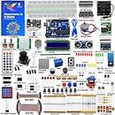 IDUINO Ultimate Starter Kit for Compatible with Arduino UNO R3, LCD1602, Servo Motor, Relay, Processing and C Code, Beginner Starter Kit with without Manual