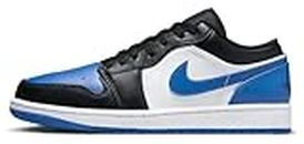 Nike Air Jordan 1 Low Men's Shoes, White/Royal Blue-black-white, 8 US