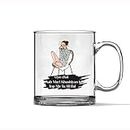 JIKRAA® Transparent Glass Tea Coffee Mug | Oye Chai Quote Tea Coffee Mug | Any Occasion Coffee Mug Transparent Glass | Printed Quote on Coffee Mug | Tea Coffee Mug for Gifting
