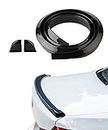 ESEWALAS Universal Car Rear Spoiler Exterior,Car Trunk Spoiler Roof Lip Kit,Spoiler for Cars,Trunk Spoiler Kit,3D PU Rear Trunk Lip or Roof Spoiler Sticker Bar,Punch-Free Installation(Black)