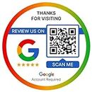 SCAN ME | Review Us on Google QR Code Stickers | 3 Pack | Ready to Be Activated Instantly with Your Google Review URL for Customers to Leave Feedback