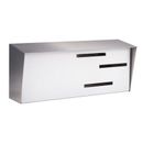 Modern Mailbox Locking Wall Mounted Mailbox Aluminum in Gray/White | 6 H x 14.25 W x 4 D in | Wayfair lmmttsw